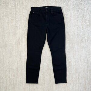 7 For All Mankind Gwenevere High Waist Ankle Black Jeans 31